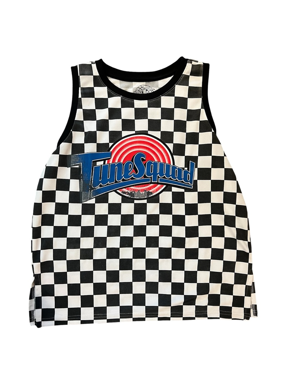 90’s Tune Squad Men’s Black & White Checkered Jersey